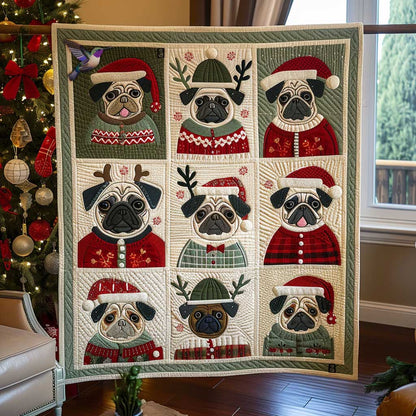 Festive Pug Sweater WN1710018CL Quilt