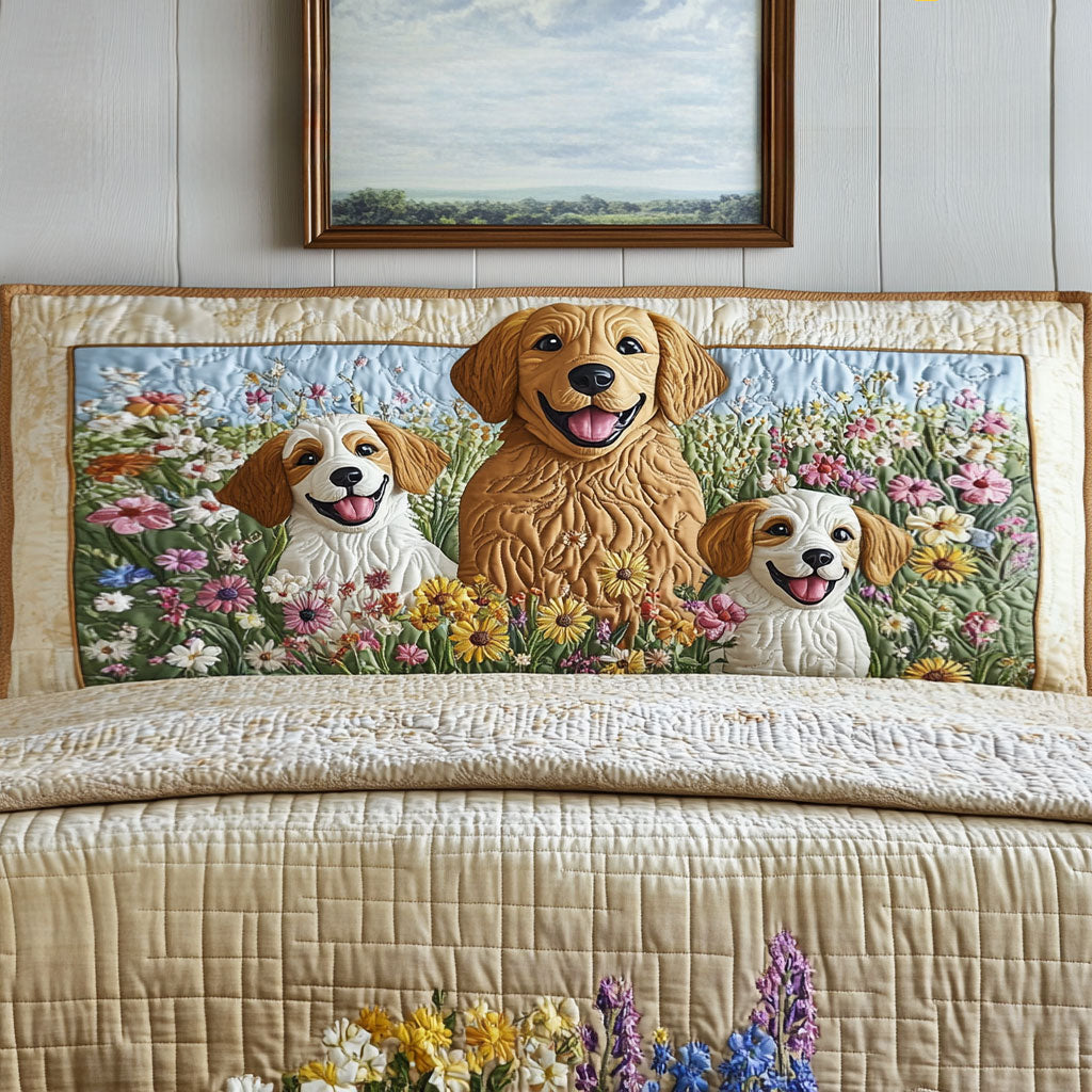 Peaceful Dog WN2212016CL Quilted Headboard Slipcover