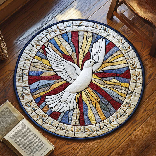 Heavenly Dove Hope WN2503074CL Quilted Round Mat