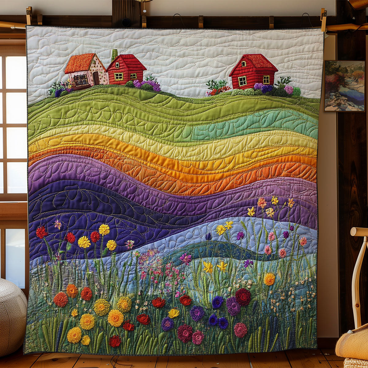 Flower Hilltop Dream WN1507013CL Quilt