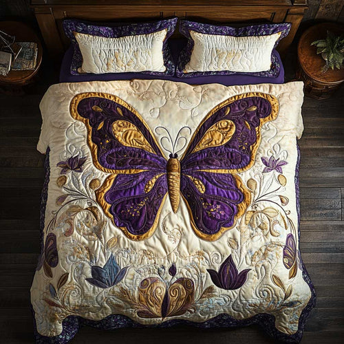 Purple Gardenia Butterfly WP2502054CL Duvet Cover Set