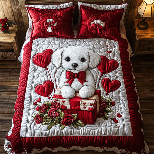 Cute Valentine Puppy WX0301084CL Duvet Cover Set