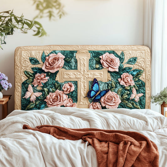 Sacred Rose Cross KL2412016CL Quilted Headboard Slipcover