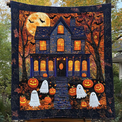 Ghostly Gathering House WY2508024CL Quilt