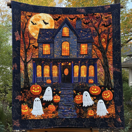 Ghostly Gathering House WY2508024CL Quilt