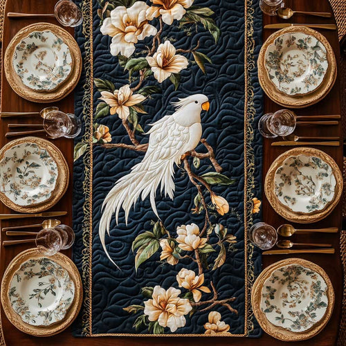 White Parrot CQ2005030CL Quilted Table Runner