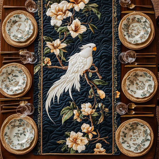 White Parrot CQ2005030CL Quilted Table Runner