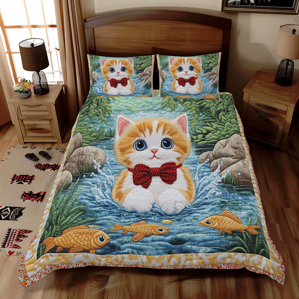 Cat Playing WX0912032CL Duvet Cover Set