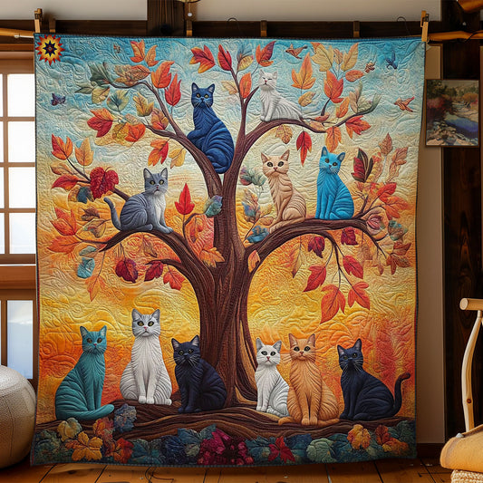 Tree Of Cat WY1812046CL Quilt