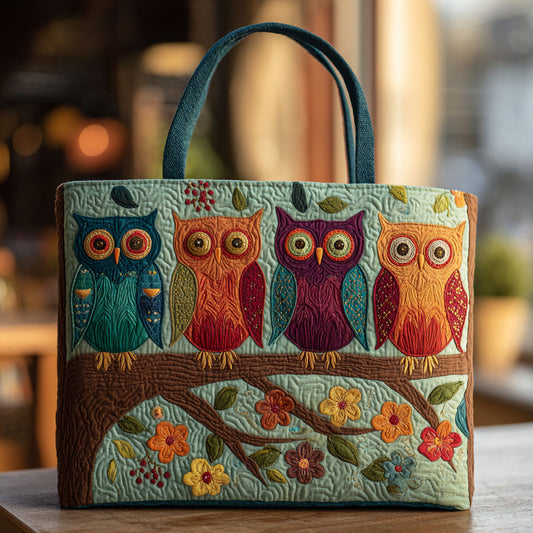 Owl Friends CW0210020CL Quilted Tote Bag