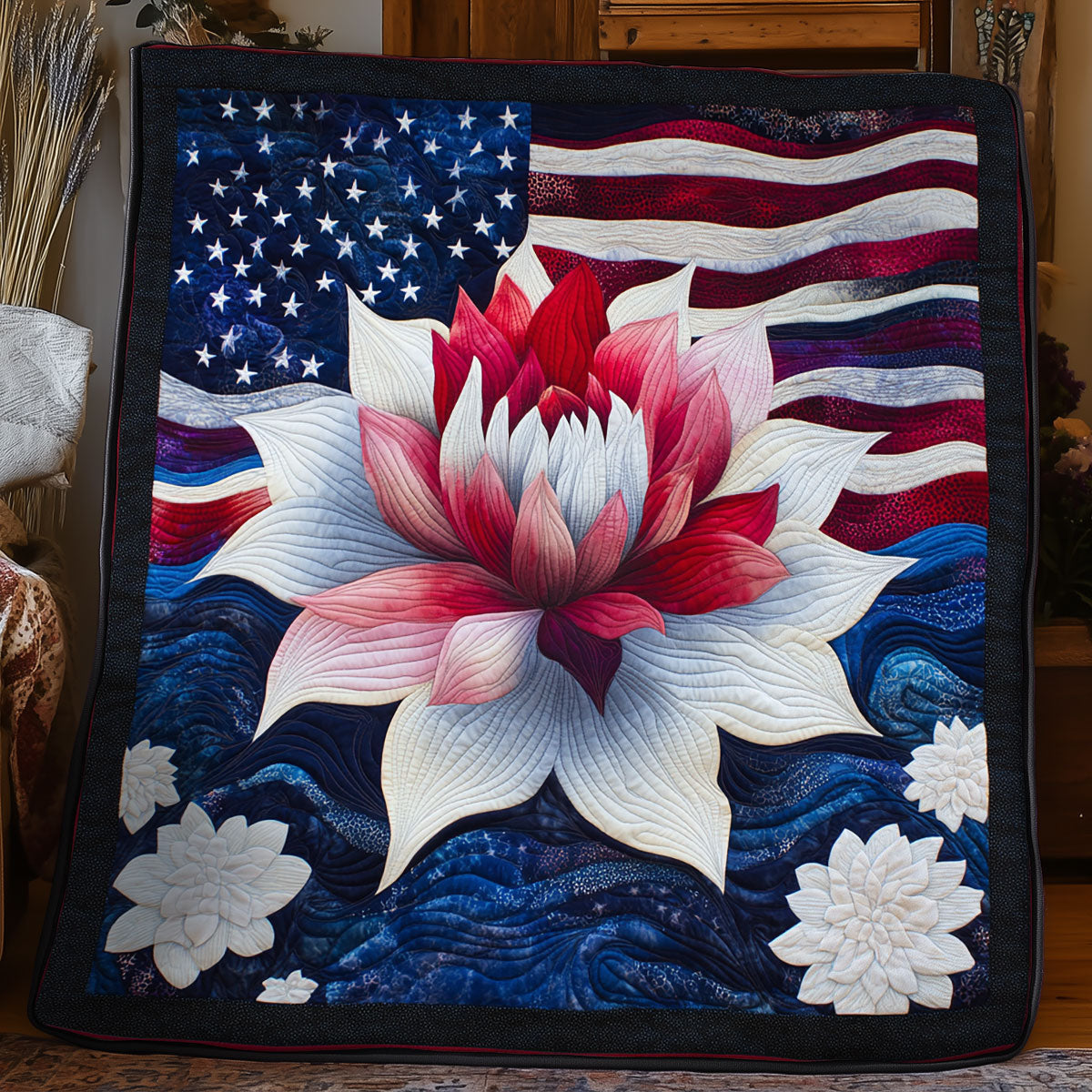 Patriotic Bloomwave WX1306030CL Quilt
