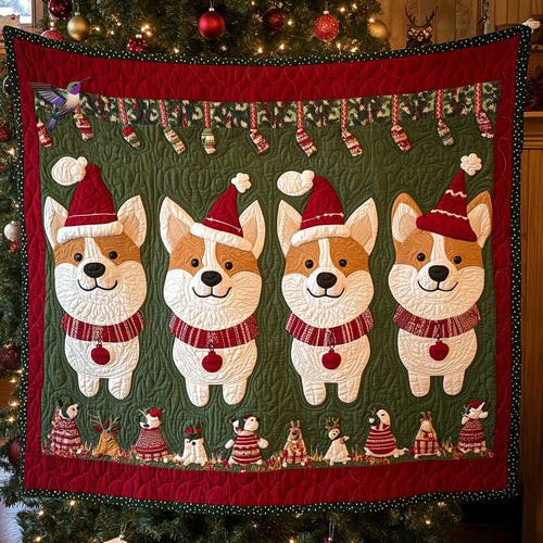 Corgi Christmas Spirit WN3110044CL Quilt