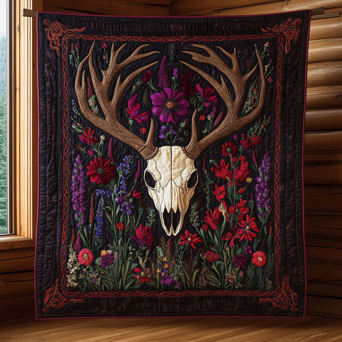 Floral Skull CW0407027CL Quilt