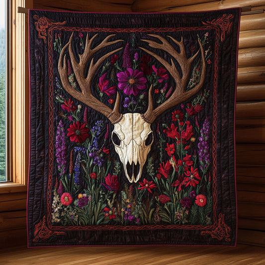 Floral Skull CW0407027CL Quilt