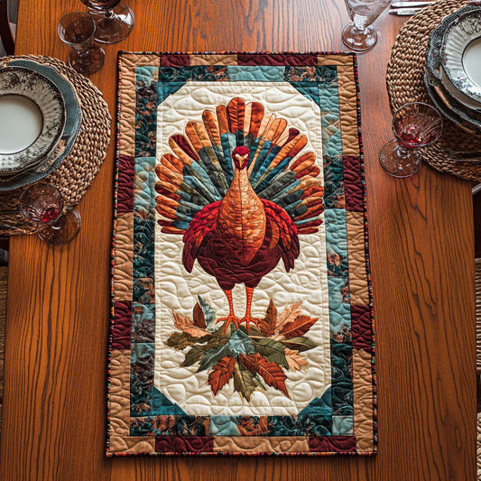 Charming Turkey CP2605027CL Quilted Table Runner