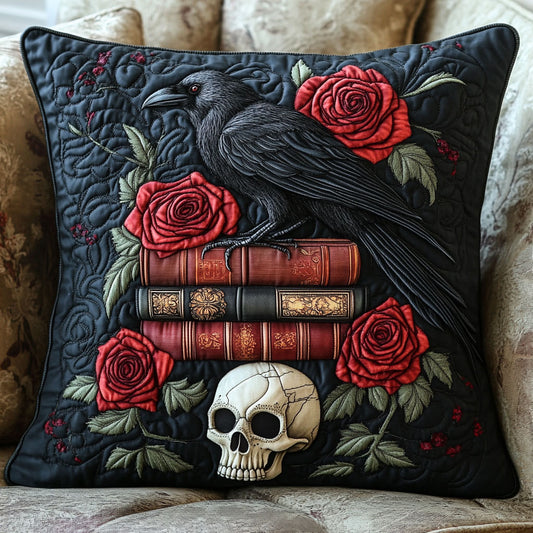 Mystic Raven Skull CW0901036CL Quilt Pillow Case