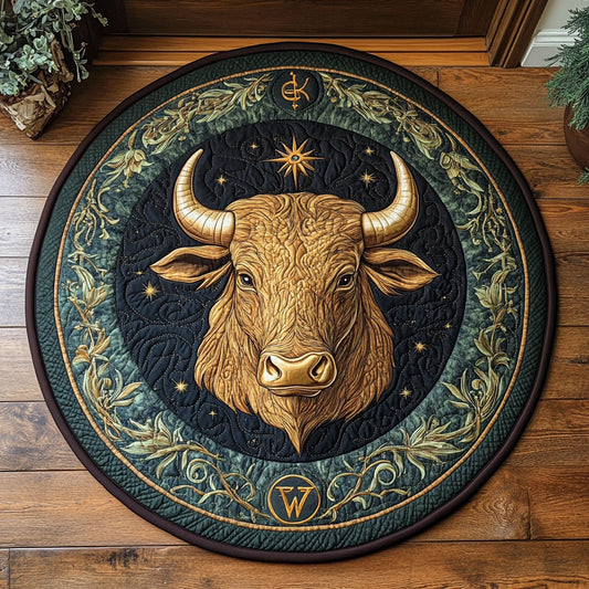 Zodiac Rooted CP1607062CL Quilted Round Mat