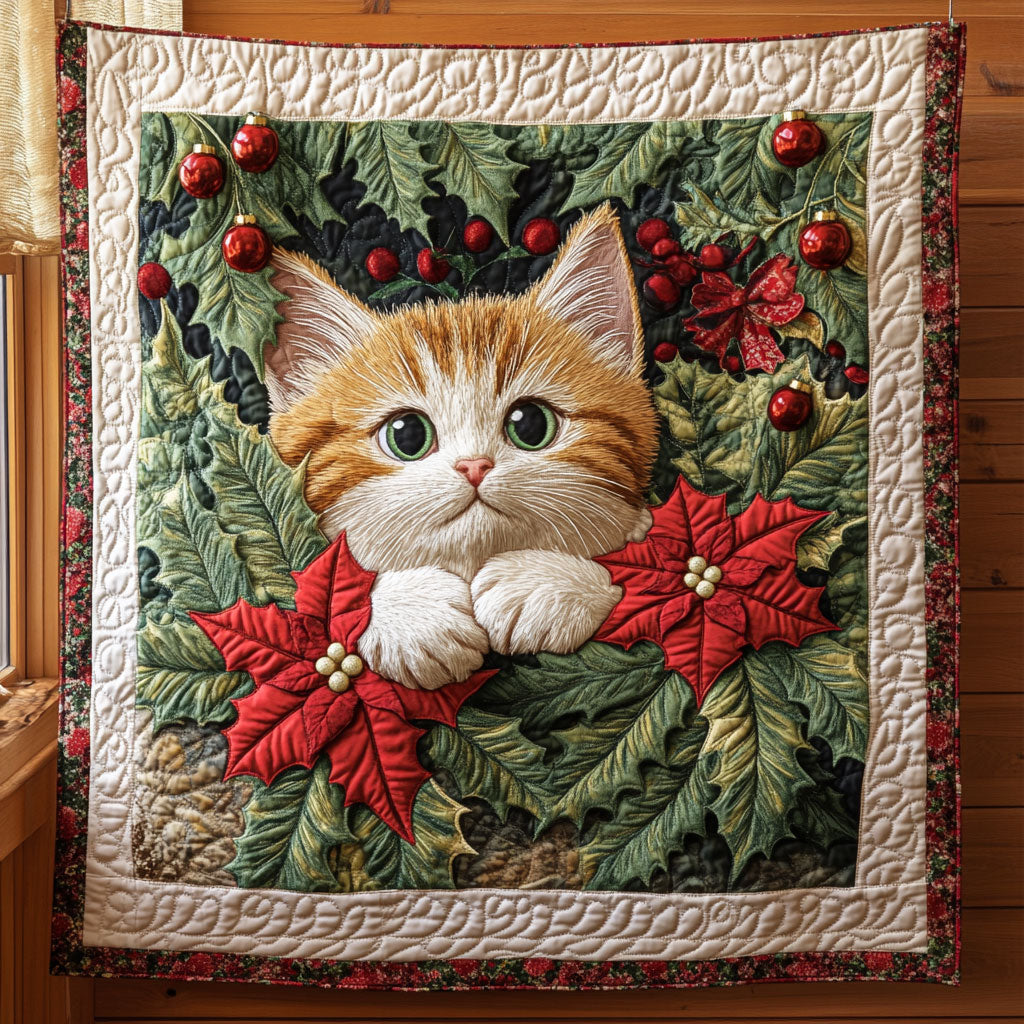 Mistletoe Kitty CP0811055CL Quilt
