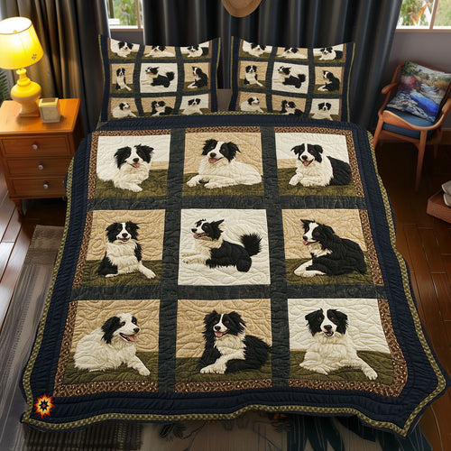 Friendly Border Collie WX2612099CL Duvet Cover Set