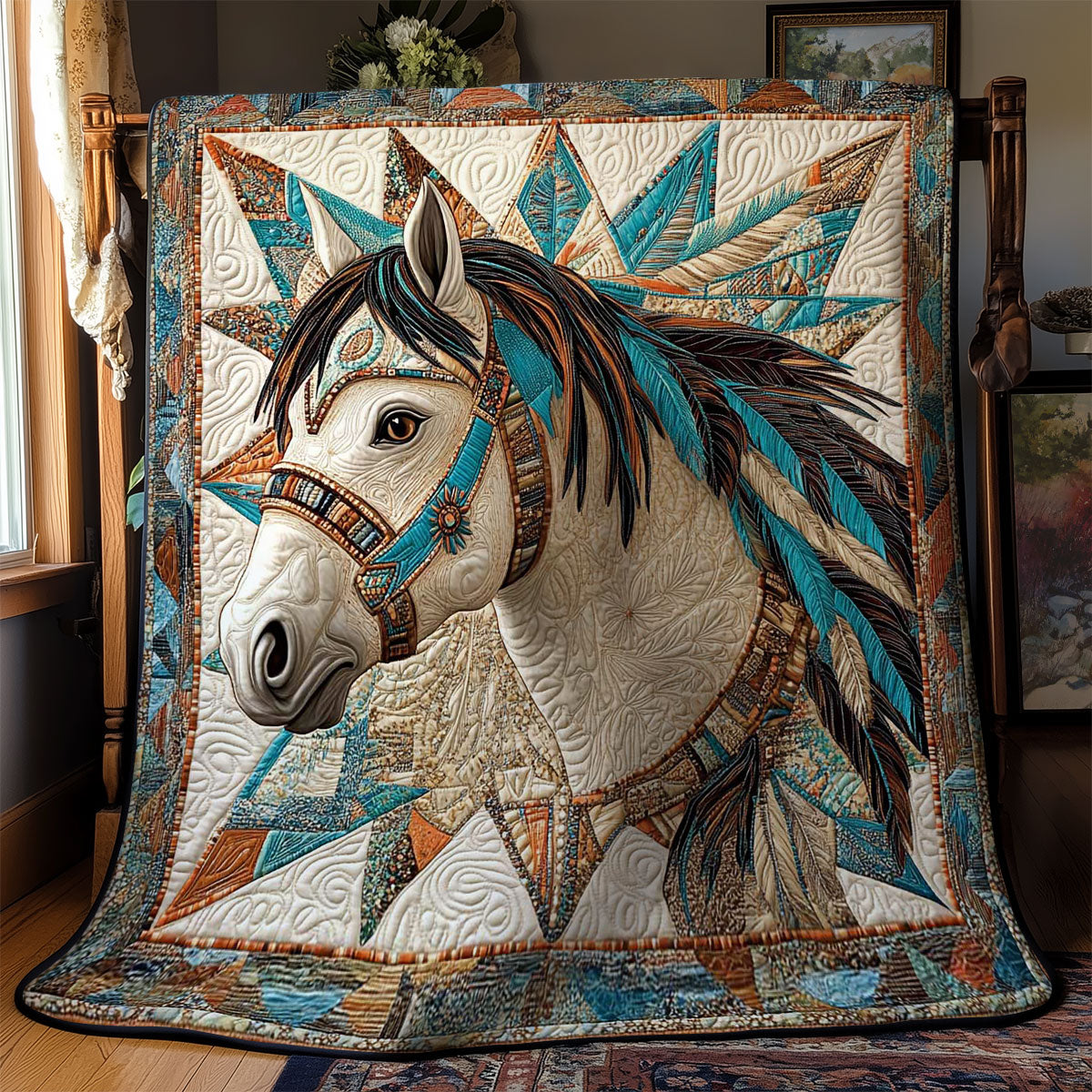 Tribal Horse WN2201042CL Quilt