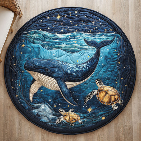 Starlight Whale CW1401100CL Quilted Round Mat