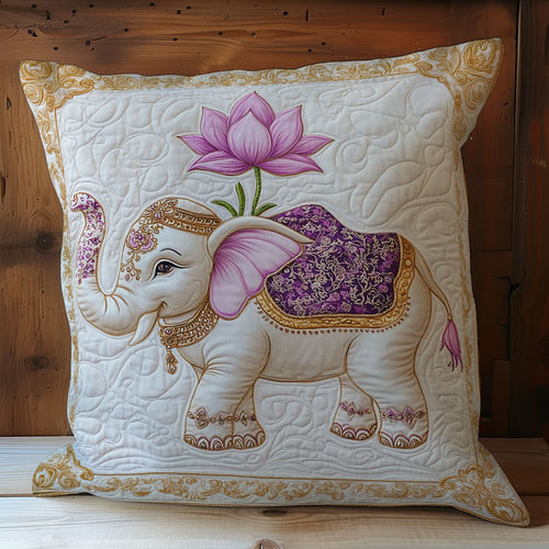 Majestic Lotus And Elephant WY1102103CL Quilt Pillow Case