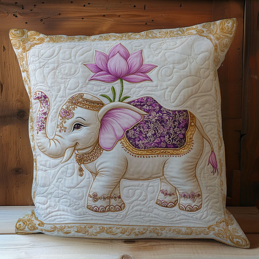 Majestic Lotus And Elephant WY1102103CL Quilt Pillow Case