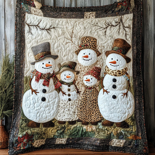 Snowman Family WN1411113CL Quilt