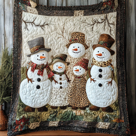 Snowman Family WN1411113CL Quilt