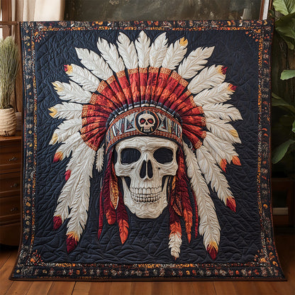 Native American Skull WX0406041CL Quilt