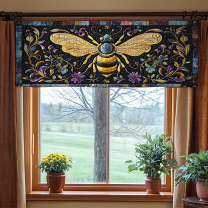 Regal Floral Bee WY2305039CL Quilted Valance