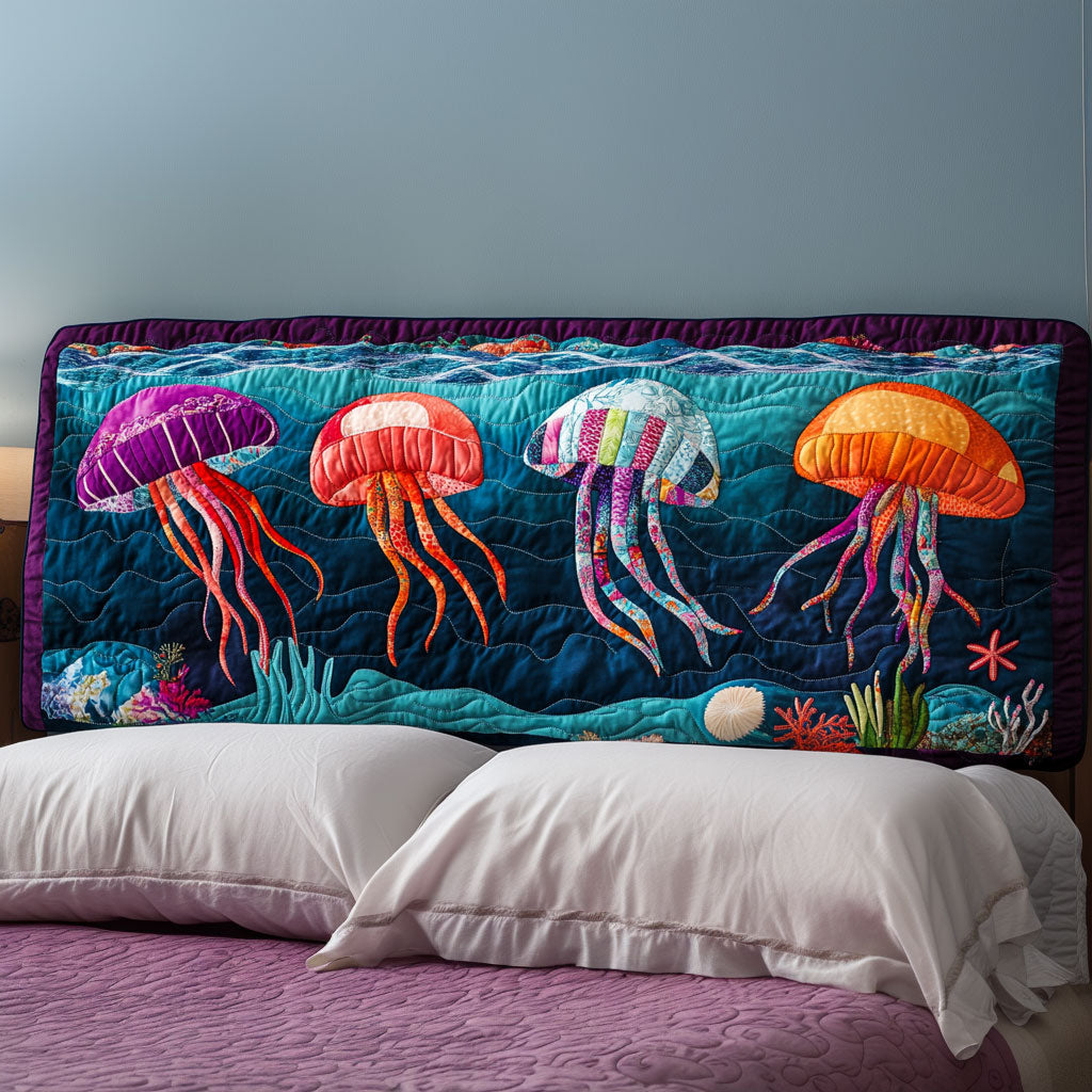 Deep Sea Jellyfish KL3112036CL Quilted Headboard Slipcover