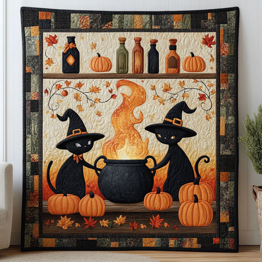 Twin Cats Autumn Cauldron DH1809041CL Quilt