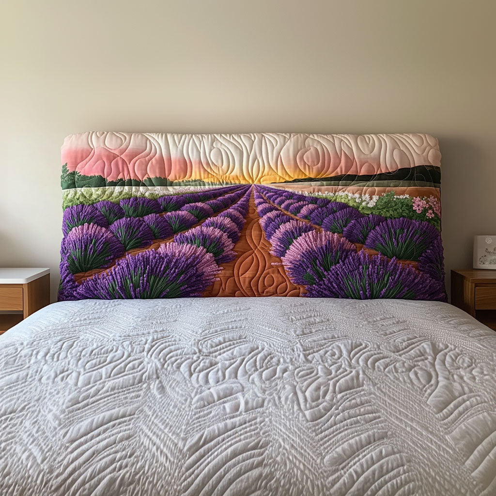 Lavender Filed QA0201011CL Quilted Headboard Slipcover