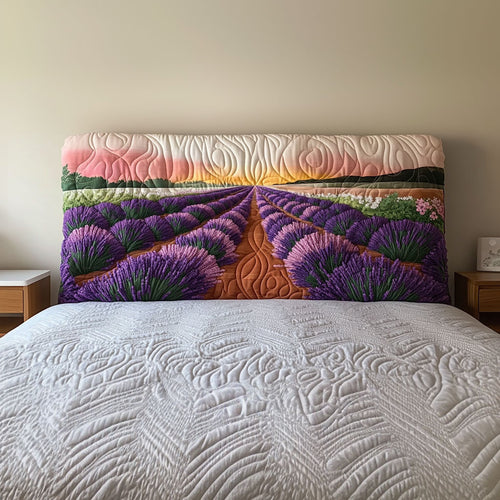Lavender Filed QA0201011CL Quilted Headboard Slipcover