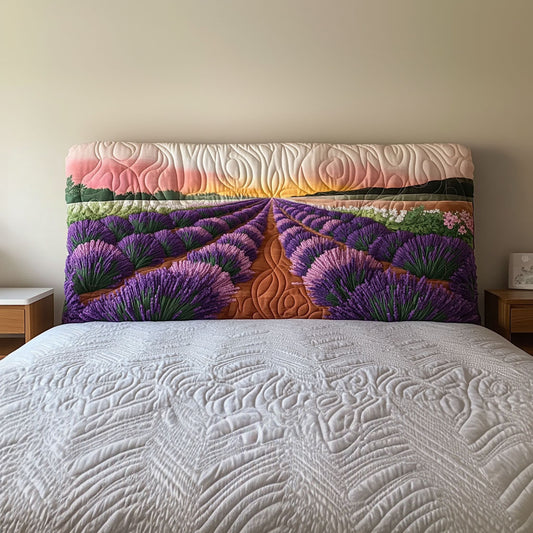 Lavender Filed QA0201011CL Quilted Headboard Slipcover
