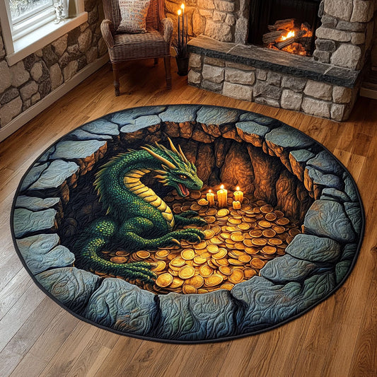 Dragon Treasure CW0310037CL Quilted Round Mat
