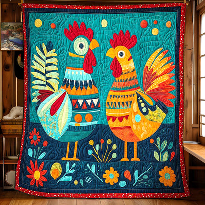 Chicken Pair CW1411023CL Quilt