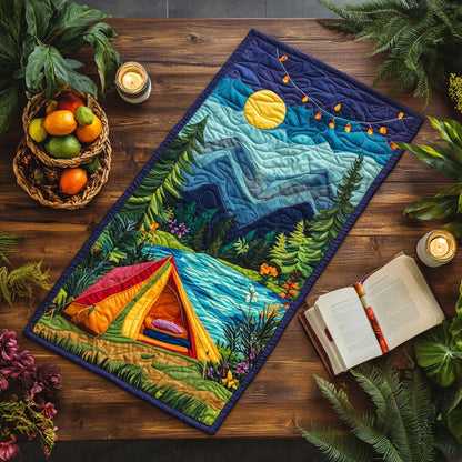 Camping Night WX2904011CL Quilted Table Runner