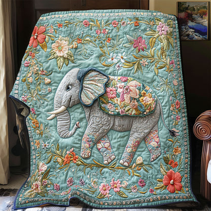 Elephant And Flower WY2702068CL Quilt