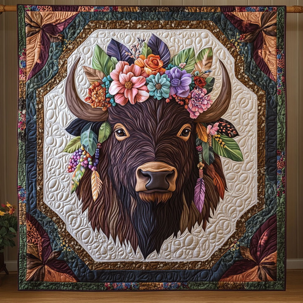 Bison Floral KL2411026CL Quilt