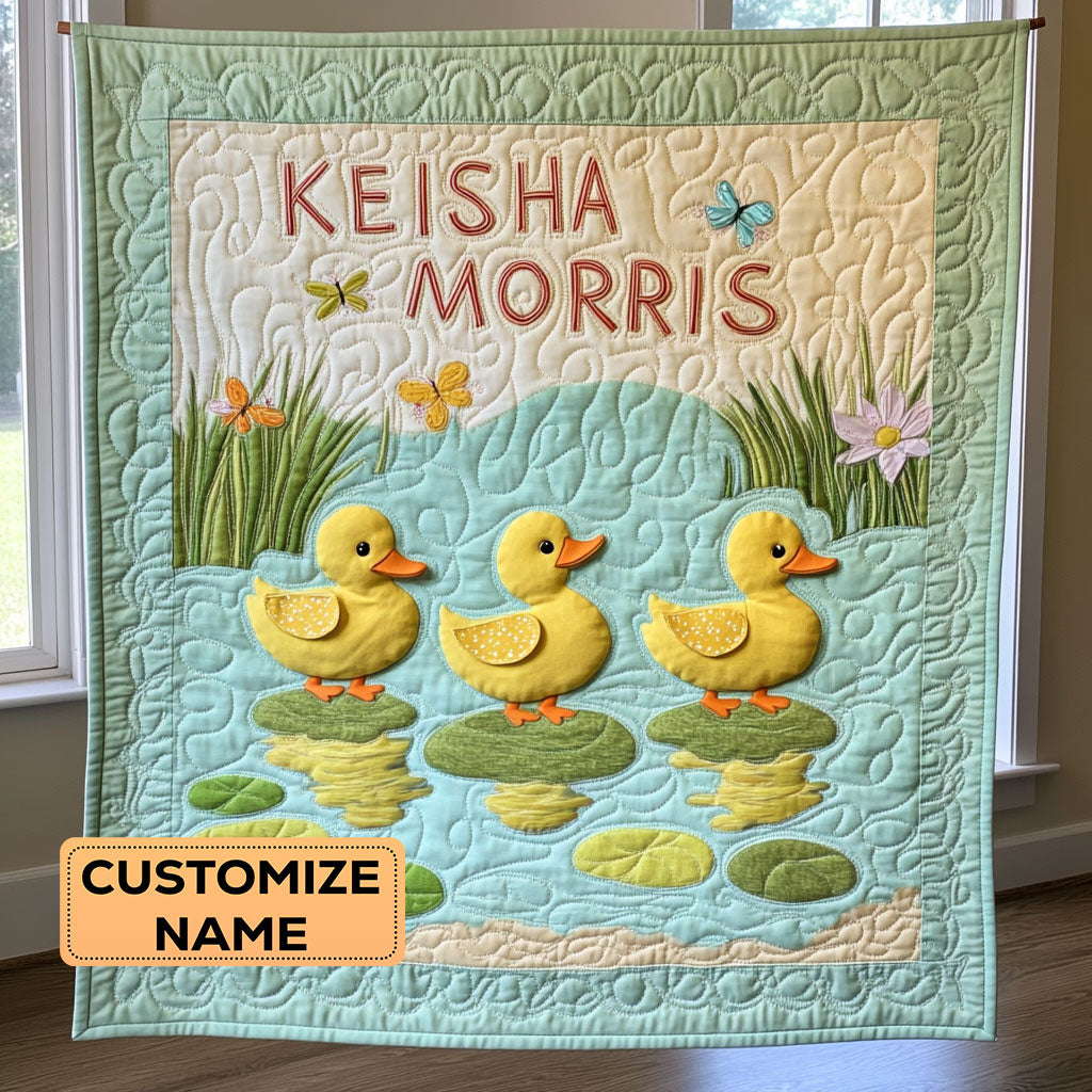 Soft Quackers CP2407011CL Personalized Baby Quilt