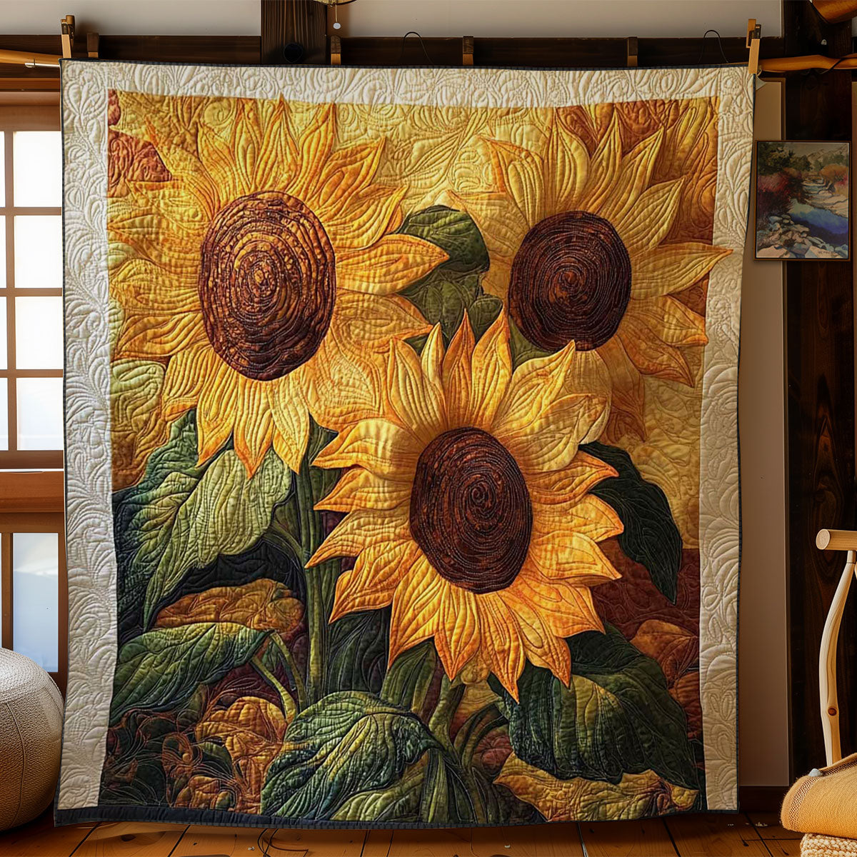 Harvest Sunflower WN1703058CL Quilt