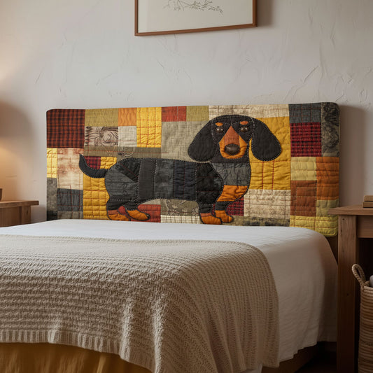 Dachshund Charm CP2612002CL Quilted Headboard Slipcover