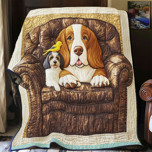 Charming Basset Hound WX2512003CL Quilt