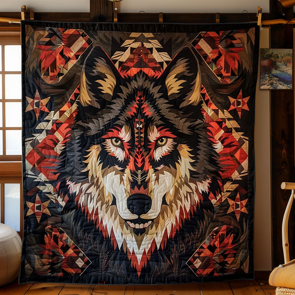 Wolf Native American WJ3012025CL Quilt
