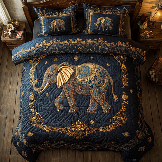 Royal Midnight Elephant WY2301036CL Duvet Cover Set