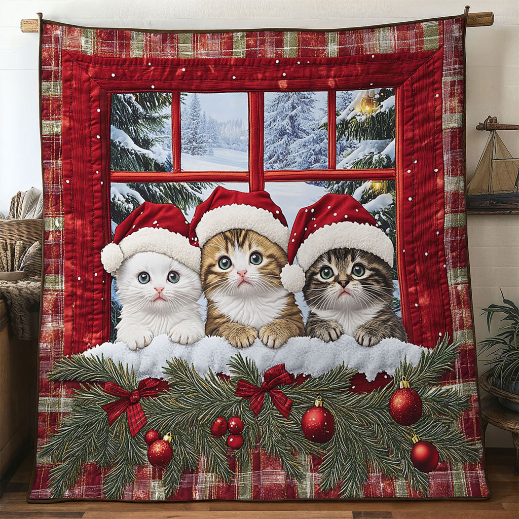 Cat Christmas Spirit WN1411010CL Quilt