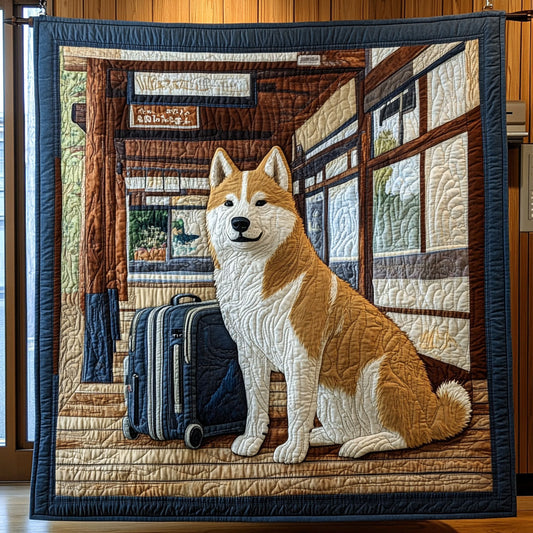Waiting Akita CP1006009CL Quilt