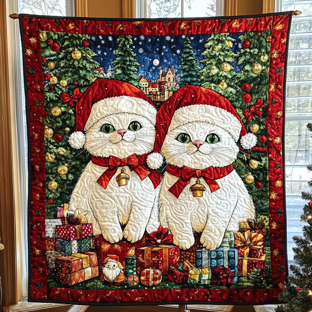 Christmas Cat Gift WJ2310007CL Quilt